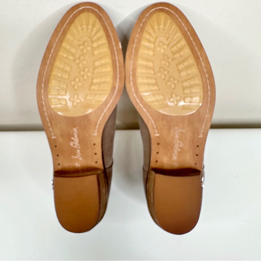 Sam Edelman Palmer Leather Cut-Out Ankle Boots Tan SZ 7.5 - Picture 12 of 15
